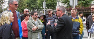 Rebellion Walking Tour at College Green, Dublin easter rising walking tour guide at st. stephen's green