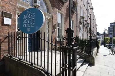 The Outside of James Joyce Centre the james joyce centre blue sigjn